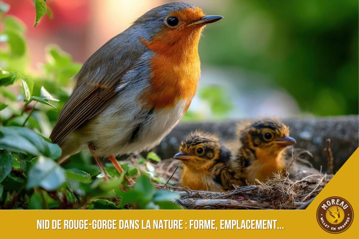 You are currently viewing Nid de rouge gorge dans la nature : forme, emplacement…