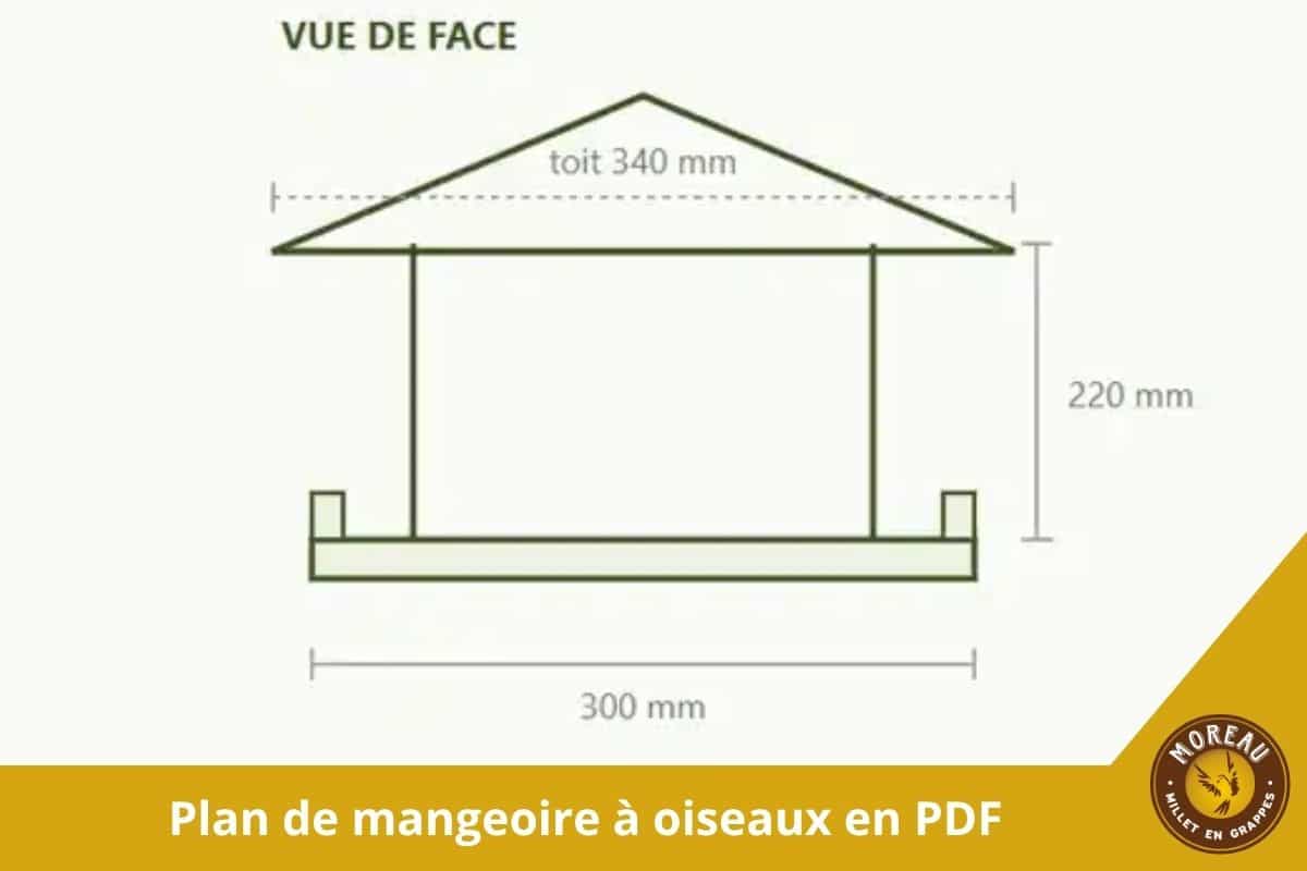 You are currently viewing Plan de mangeoire à oiseaux en PDF : cotes, matériel et montage